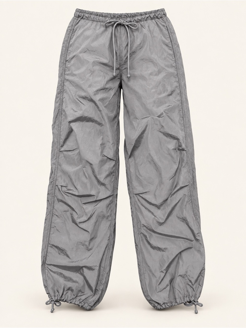 L.A. Hearts Gray Nylon Parachute Cargo Pants Size S